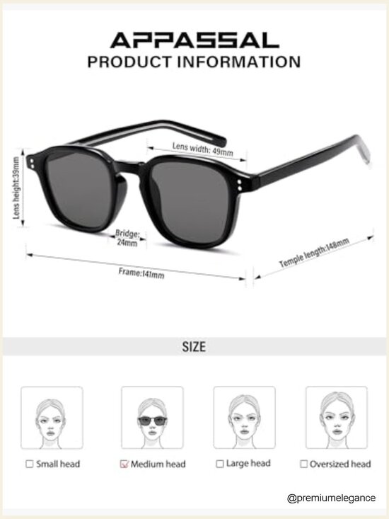 Retro Square Sunglasses, Lightweight TR90 Frame UV400 Protection main image 5